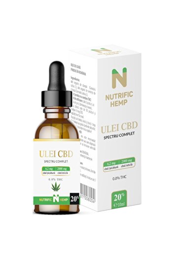 NUTRIFIC CBD Oil 20% 10ml, Nutrific Hemp, 2000 mg, Full Spectrum