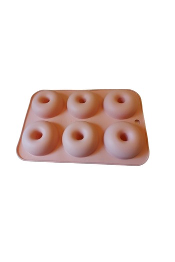 BV Silicone Mold, For Donuts or Cakes, Beige, 6 cavities, 26 cm, 340COF