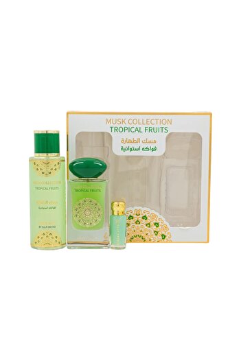 Gulf Orchid Tropical Fruits Set Unisex Eau de Parfum 60ml + Body Spray 250ml + Concentrated Oil 12ml