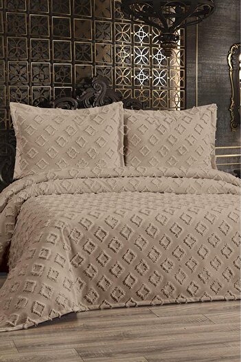Çeyiz Diyarı Dowry Land Karoks 3 Piece Double Pique Set Beige