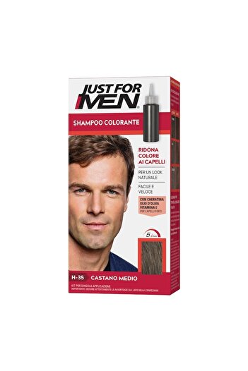 Just For Men Șampon Colorant Șampon pentru Bărbați H35 Șaten Mediu