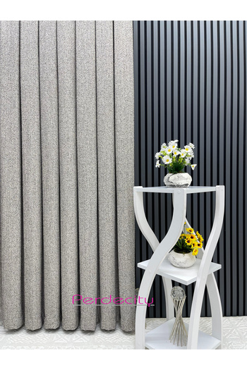 PERDECITY Bohemian Style Phuket Gray Backdrop Curtain 1X3 Frequent Pile [Single Wing] Ironing Not Ask All Room Suitable