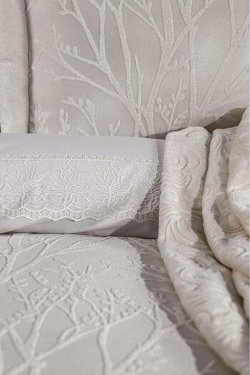 Çeyiz Diyarı Dowry Land Natural 10 Piece Blanket Dowry Set Cream
