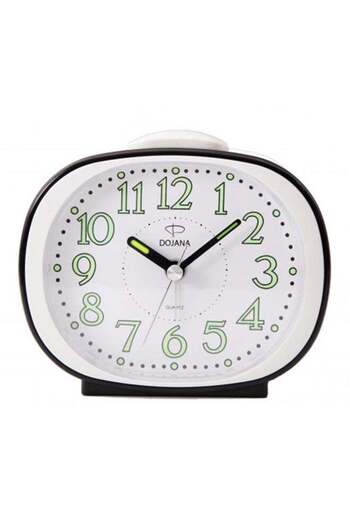 dojana Analog Alarm Clock Black/White