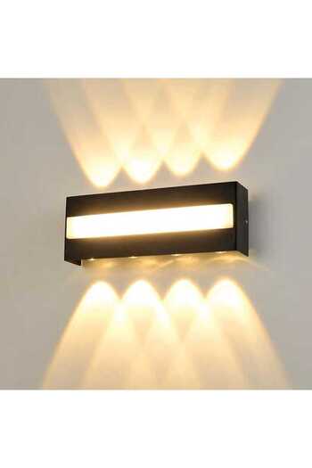 Jiju LED Wall Light Black IP65 Modern 16 W Warm Light