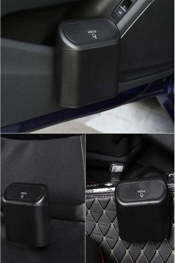 Speed Out Car Trash Can Auto Garbage Bucket Portable Portable In-Car Organizer with Lid Office Trash Can Bany