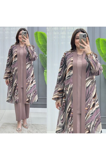 GK Sandy Chiffon 3-Piece Tunic Set