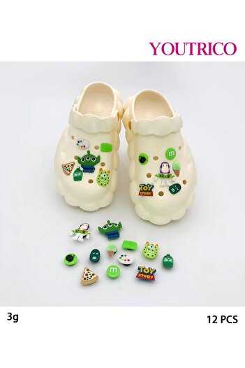 Youtrico 12pcs Buzz Lightyear Jibbitz Charms for PVC Slipper Ornament