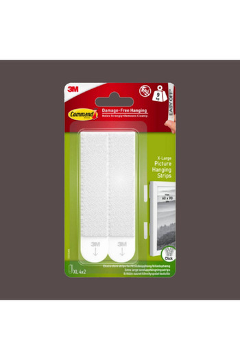 COMMAND 4-Pair Damage-Free Picture Hanging Strip White X-Large