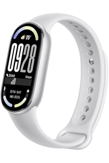 Xiaomi Smart Band 10 with AMOLED 1.75-Inch Display, Up to 21 Days, Frosted Silver