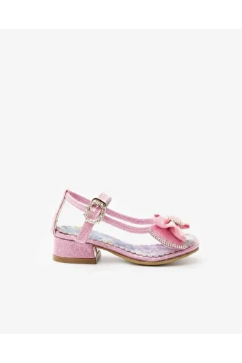 BAYRAMOĞLU KUNDURA Byk Pink, Transparent, Heeled Girl's Cinderelaa Glass Shoes