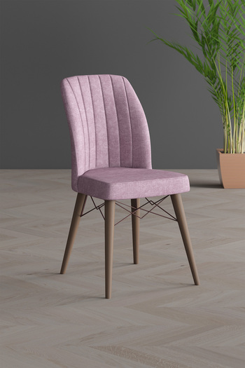 Casafun Set of 4 Cafe-Fun style chairs, production for cafe, restaurant, terraces, metal frame, wooden legs