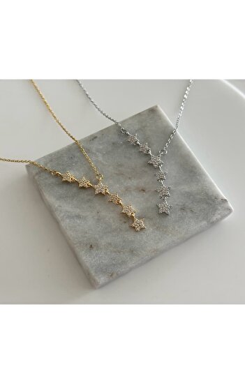 gaila design Steel Silver Color Star Road Y Necklace