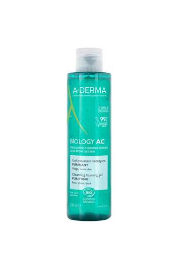A-DERMA Biology AC Purifying Foaming Cleansing Gel, 200 ml