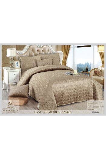 FIONNA.RO 5-Piece Velvet Duvet Cover Set - Beige