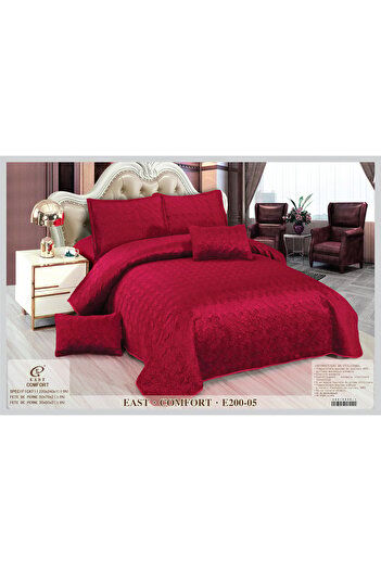 FIONNA.RO 5 Piece Velvet Duvet Cover Set - Claret