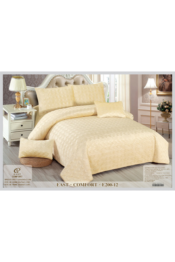 FIONNA.RO 5 Piece Velvet Duvet Cover Set - Ivory