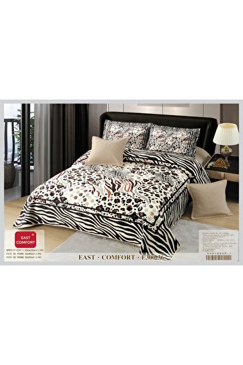 FIONNA.RO 5 Piece Velvet Duvet Cover Set - Animal Print