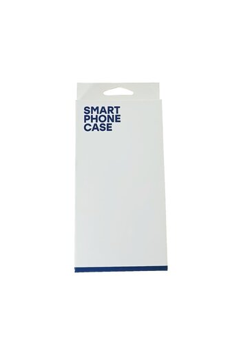 OEM Cardboard box for packaging and presenting phone cases, 205 x 96 x 22 mm, white with blue