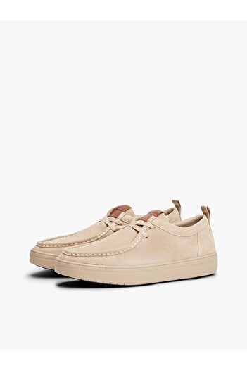 Tommy Hilfiger Erkek Pamuklu Astarlı Rahat Taban %100 Süet Bej Sneaker FM0FM05501-RBT