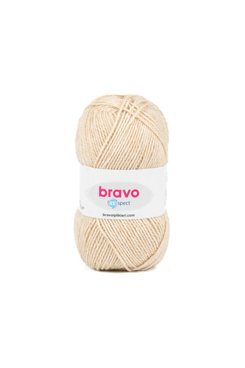 Bravo Respect Acrylic Cotton Classic Νήματα 100 γραμμάρια 230 μέτρα Κρέμα (Κωδικός χρώματος:20)