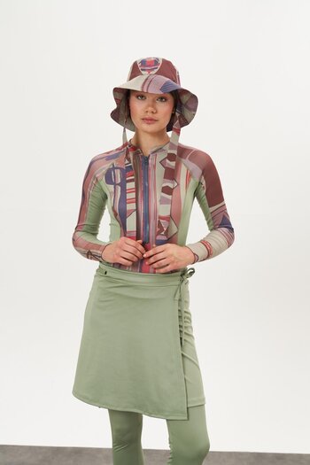 Mevra Swimmer Swimsuit Leggings Skirt 3-Piece Ethnic Çağla