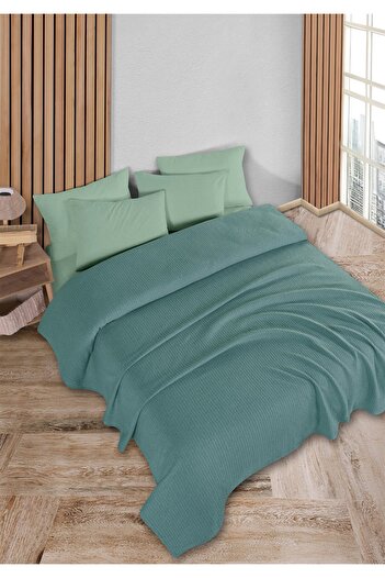 HomeBerry Mystic Turquoise Single Pique Set 160 X 230 cm