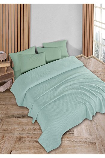 HomeBerry Mystic Light Turquoise Single Pique Set 160 X 230 cm
