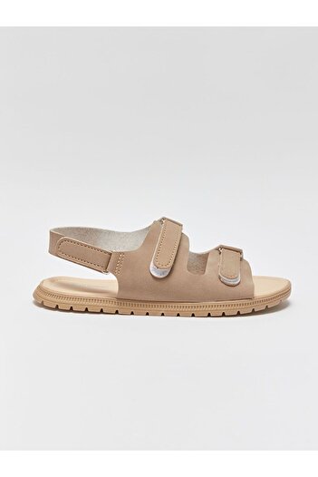 LC Waikiki Beige Velcro Boys Sandals