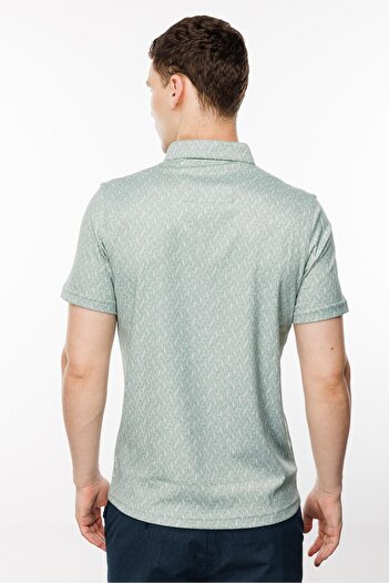 İgs Men's Green Polo Neck T-Shirt
