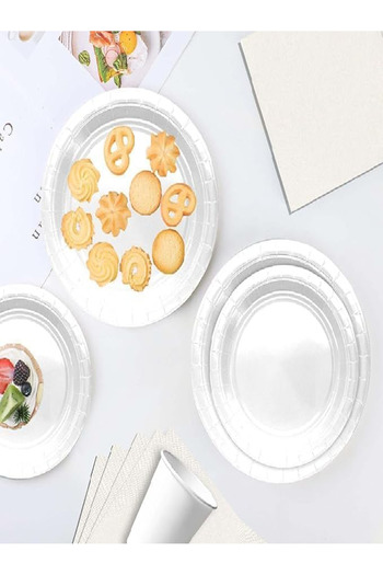 RAHALIFE HOME SOLUTION RAHALIFE 9" Plastic Party Plates | Pack of 20 | Durable & Disposable