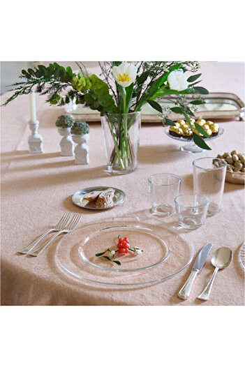 Vidivi 2-Piece Murano High Definition Glass Charger Plate Set Crystal Clear 32cm
