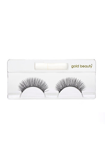 Gold Beauty Doğal Görünümlü Tekrar Kullanılablir İpek Takma Kirpik E-44