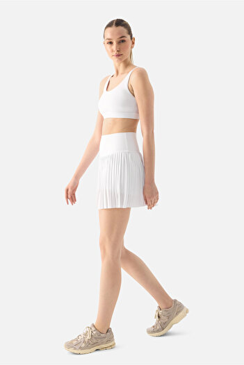 Superstacy Elira Pleated White Tennis Skirt