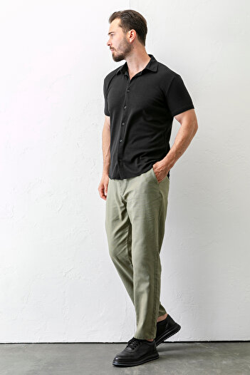 JB John Borners Men's Adjustable Waist Pocket Jogger Pants Khaki - 5060
