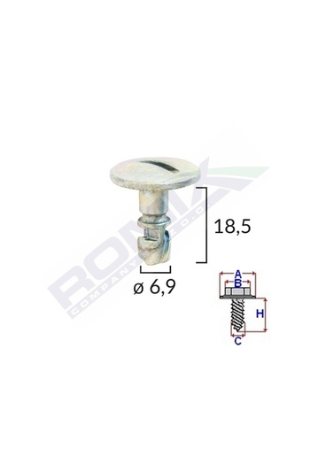 ROMİX ENGINE COVER SCREW FOR VW/AUDI/SKODA 6.9X18.5MM - METALLIC SET OF 5 PCS
