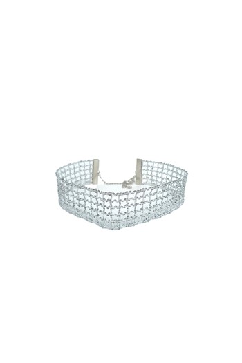 SYAZE Sim Thread Knitted Mesh Model Choker and Bracelet Set