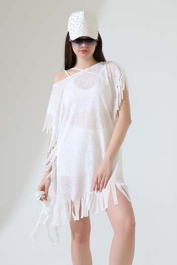 Esberin Tasseled Linen Pareo
