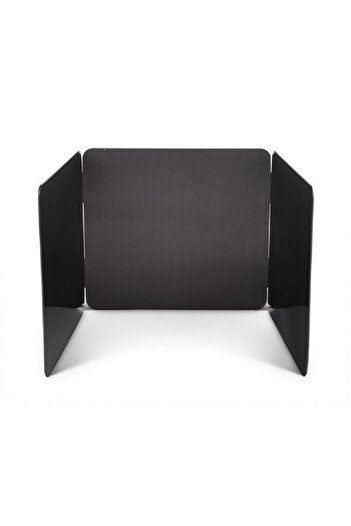 HIC Sturdy and Durable Carbon Steel 3-Sided Kitchen Splatter Guard Black