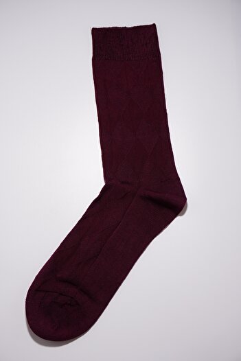 Rumon Mercerized Embossed Diamond Patterned Men's Socks