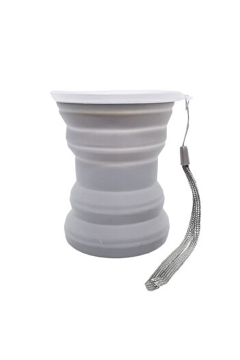 tzachebot Foldable mug, Tzachebot®, for travel, office, camping, portable, 320 ml, Gray
