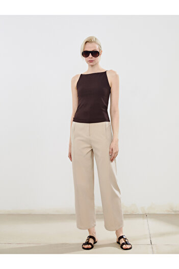 LC Waikiki Loose Fit Crepe Women's Trousers