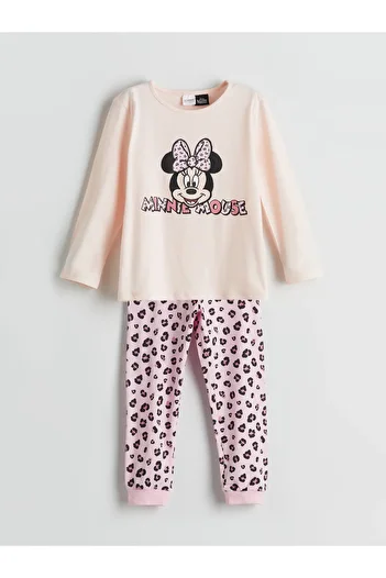 LC Waikiki Dívčí pyžamová souprava s potiskem Minnie Mouse
