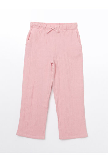LC Waikiki Elastic Waist Textured Girl's Trousers