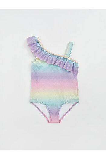 LC Waikiki Color Blocked Girl's Swimsuit