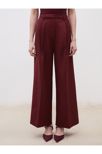 LC Waikiki Loose Fit Crepe Women's Pleated Pants