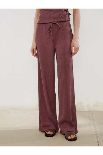 LC Waikiki Elastic Waist Textured Women's Trousers