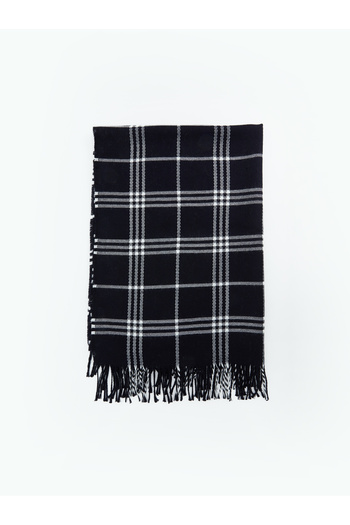 LC Waikiki Plaid Patterned Tassel Women's Scarf