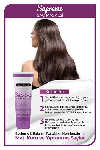 Morfose Supreme Saç Maskesi 75 ml - Nemlendirme, Besleme