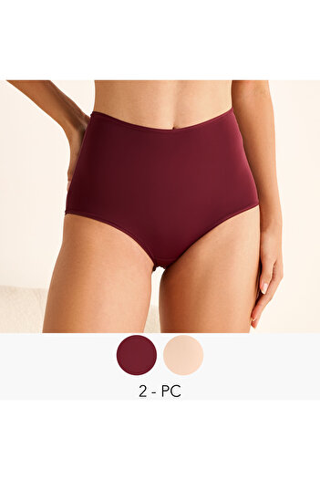 FAV Set of 2 - High Waist Microfibre Full Briefs